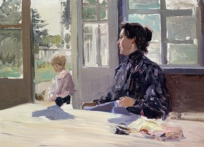 Op het terras door Alexei Steipanovitch Stepanov