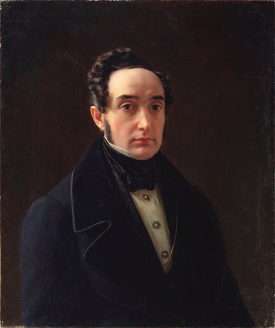 Portret van de schrijver Ivan Panayev (1812-1862) door Alexei Vasilievich Tyranov
