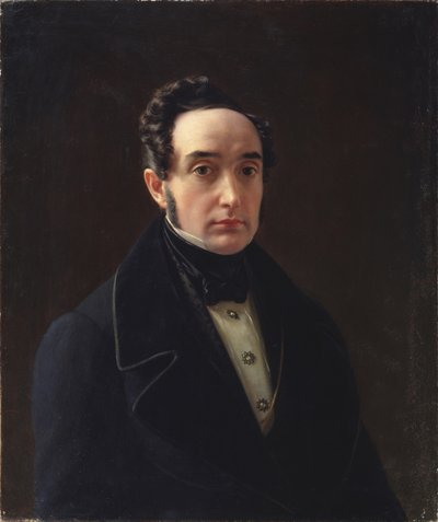 Portret van Vladimir Ivanovich Panayev 1792-1859 door Alexei Vasilyevich Tyranov