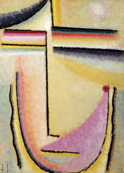Abstract Hoofd door Alexej von Jawlensky