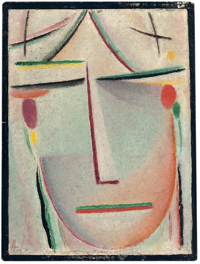 Abstract hoofd, ca. 1921 door Alexej von Jawlensky