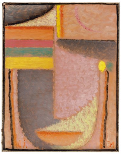 Abstract hoofd: Parthenon, 1932 door Alexej von Jawlensky