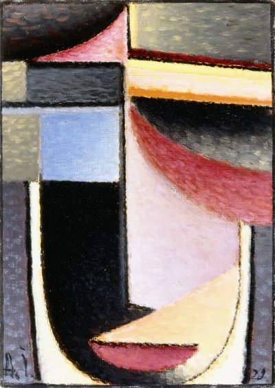 Abstract Hoofd: De Beker Ging aan Mij Voorbij, 1929 door Alexej von Jawlensky