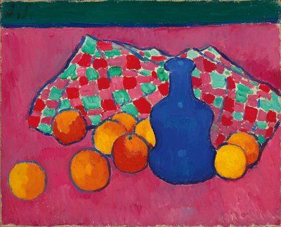 Blauwe vaas met sinaasappels, 1907 door Alexej von Jawlensky