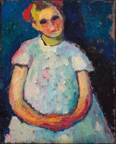 Kind met gevouwen handen, ca. 1909 door Alexej von Jawlensky