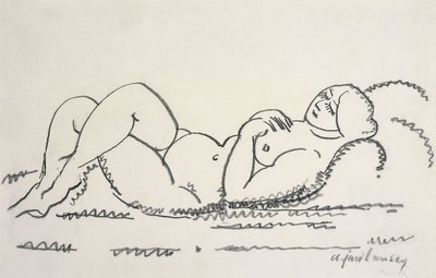 Vrouwelijk naakt door Alexej von Jawlensky