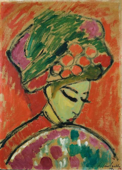 Meisje met tulband door Alexej von Jawlensky