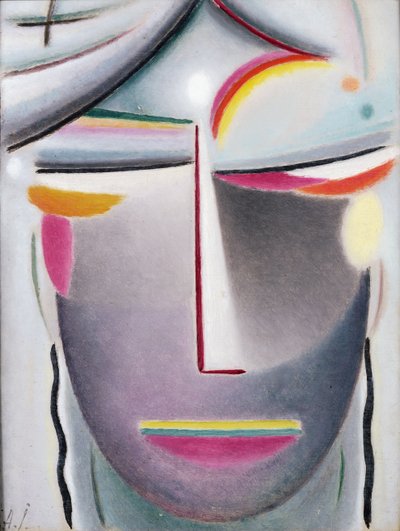 Hoofd (Donkere Boeddha), c.1927 door Alexej von Jawlensky