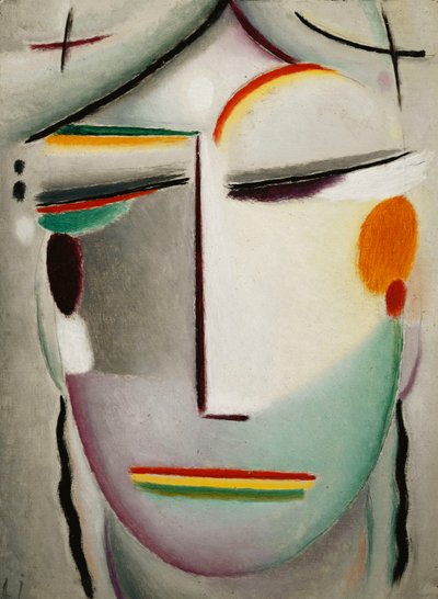 Heilandsgesicht: Verre Hoogheid - Boeddha II door Alexej von Jawlensky
