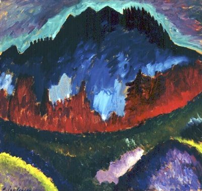 Landschap bij Oberstdorf door Alexej von Jawlensky