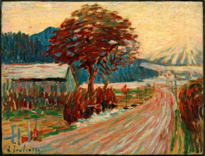 Landweg in Füssen door Alexej von Jawlensky