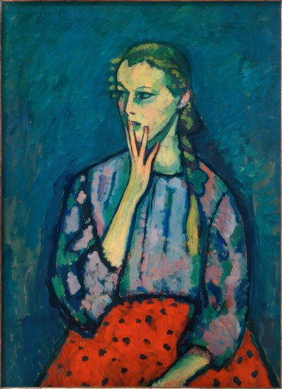 Meisjesportret, 1909 door Alexej von Jawlensky