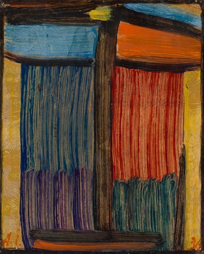 Meditation auf Goldgrund door Alexej von Jawlensky