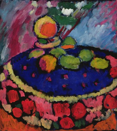 Met Ronde Tafel, 1910 door Alexej von Jawlensky
