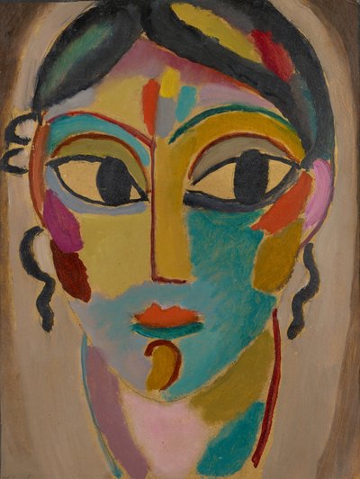 Mystiek Hoofd: Hoofd van een Meisje door Alexej von Jawlensky