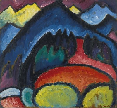 Oberstdorf - Bergen door Alexej von Jawlensky