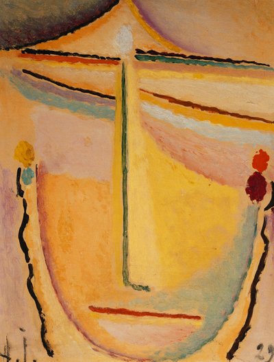 Roze-Oranje, 1929 door Alexej von Jawlensky