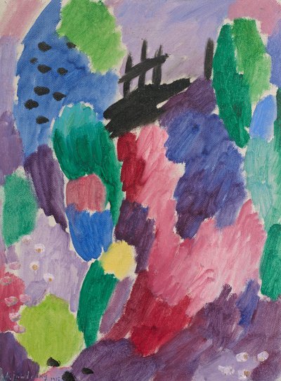 Rood Pad, St. Prex door Alexej von Jawlensky
