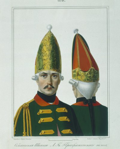 Grenadiersmuts van het Preobrazhensky Regiment in 1762, Begin 1840s door Alexey Gavrilovich Petrovsky