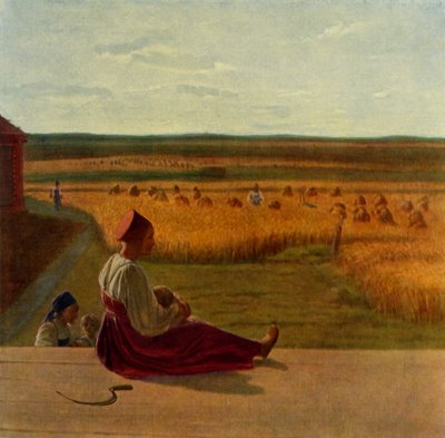 Oogsten. Zomer door Alexey Venetsianov