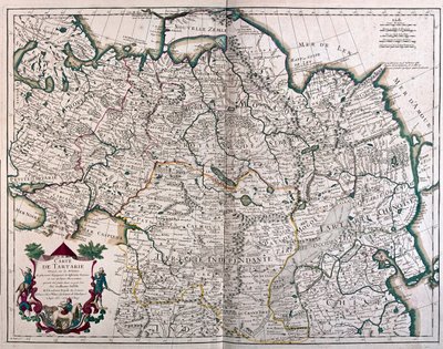 Rijk van Rusland en Tartarije - door A door Alexis Hubert Jaillot
