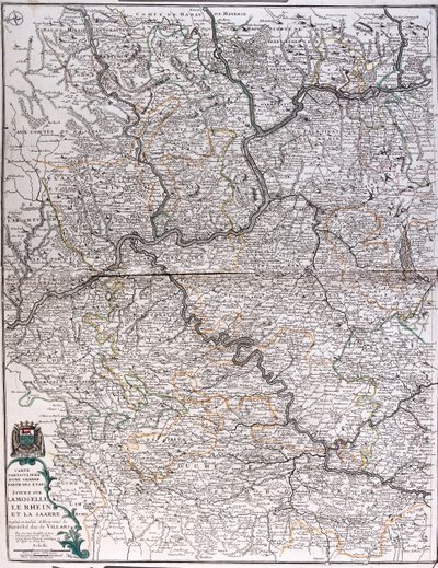 De staten aan de rivier de Mosella, Reno en Saar, Duitsland - door A door Alexis Hubert Jaillot
