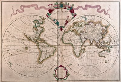 De wereld, door A.H. Jaillot in 