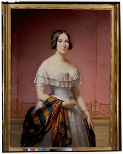 Portret van Madame Edouard Thayer, geboren Marie de Padoue door Alexis Joseph Perignon