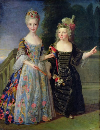 Catherine-Eleonore de Bethisy (1707-67) en haar broer, Eugene-Eleanore (1709-81) door Alexis Simon Belle