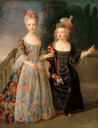 Catherine-Eléonore-Eugénie de Béthisy, toekomstige prinses van Montauban, en haar broer Eugène de Béthisy door Alexis Simon Belle