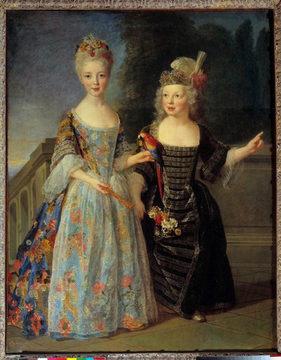 Portret van Catherine Eléonore Eugénie de Béthisy en haar broer Eugène Eléonore door Alexis Simon Belle