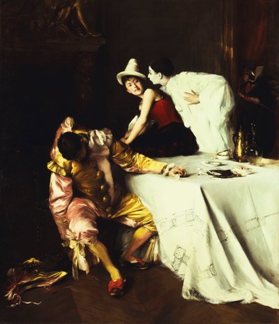 Pierrot, Columbine en Punchinello door Alexis Vollon