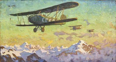 Overvlucht van de Kaukasus door Alfons Konstantinovich Zhaba