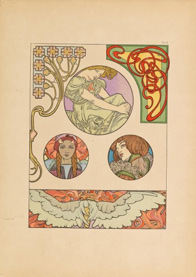 Documents Décoratifs door Alfons Marie Mucha