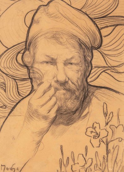 Zelfportret door Alfons Marie Mucha