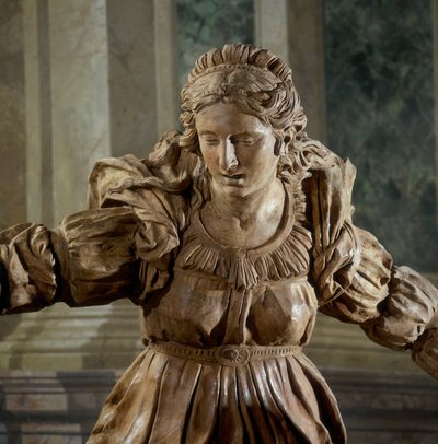 Maria Magdalena (detail) door Alfonso Lombardi