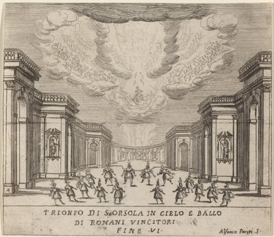 De triomf van Sint Ursula in de hemel en de Romeinse veroveraars door Alfonso Parigi II