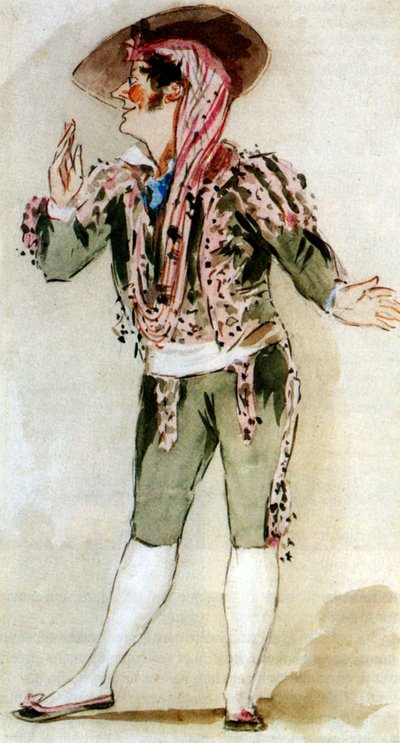 Carlo Zucchelli (1793-1879) Italiaanse bas, als Figaro in opera 