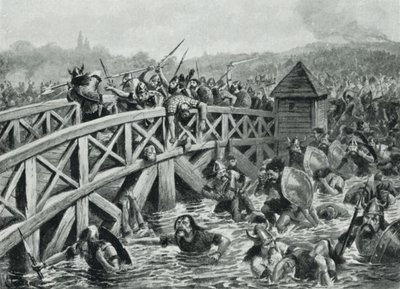 De Slag bij Stamford Bridge, 25 september door Alfred (after) Pearse