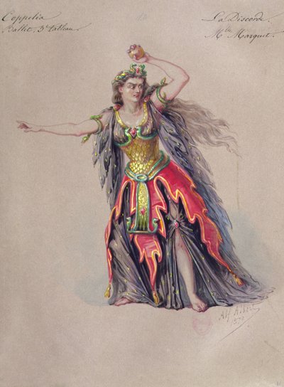 Kostuumontwerp voor Discord in het ballet 