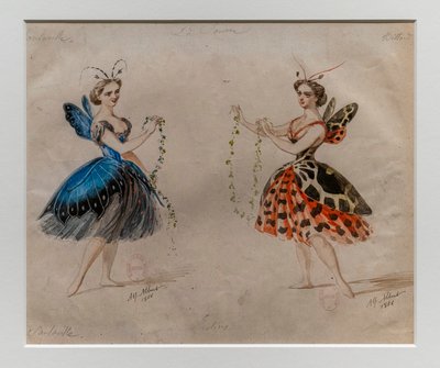 De Bron. Ballet door Ludwig Minkus en Leo Delibes. Kostuumontwerp. 1866 door Alfred Albert