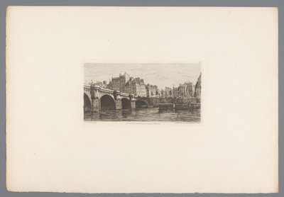 Gezicht op de Pont Neuf door Alfred Alexandre Delauney