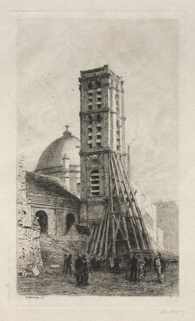 De Sint-Rochuskerk door Alfred Alexandre Delauney