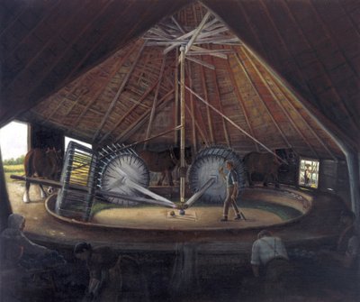 Wede molen in Parson Drove, ca. 1900 door Alfred Balding