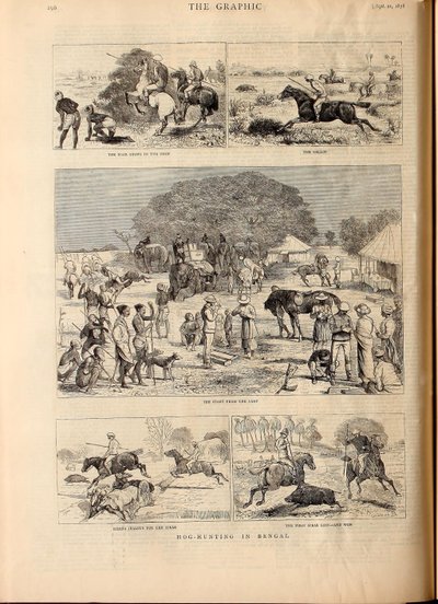 Varkensjacht in Bengalen door Alfred Chantrey Corbould