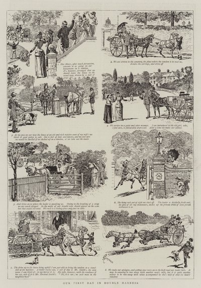 Onze eerste dag in dubbel harnas door Alfred Chantrey Corbould