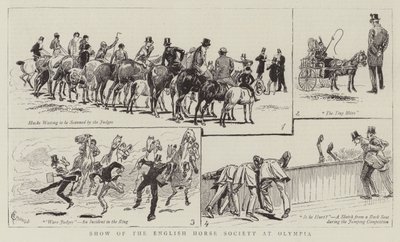 Show van de Engelse Horse Society in Olympia door Alfred Chantrey Corbould