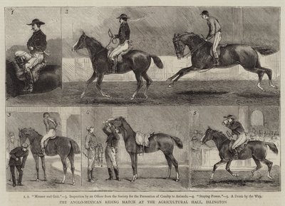 De Anglo-Mexicaanse Ruiterwedstrijd in de Agricultural Hall, Islington door Alfred Chantrey Corbould