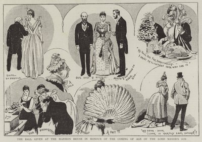 Het Bal Gegeven in het Mansion House ter Ere van de Volwassenwording van de Zoon van de Lord Mayor door Alfred Chantrey Corbould