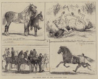 De Paardenshow in het Alexandra Park door Alfred Chantrey Corbould